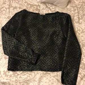 Cropped emerald blouse